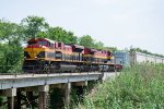 KCS 4012 crosses a small bridge north of Inez